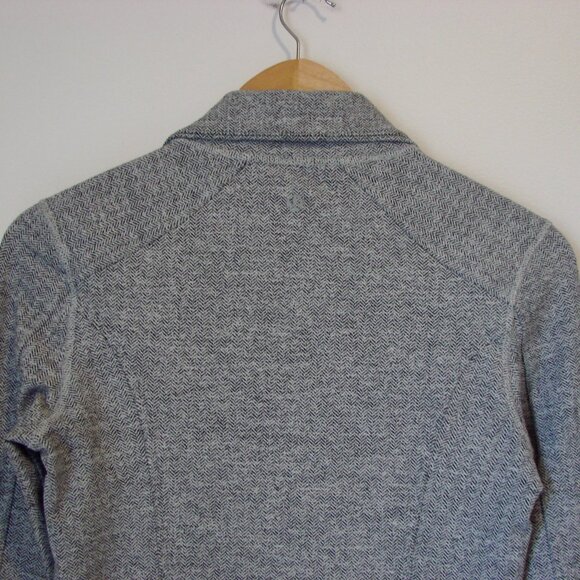 Lululemon Nice Asana Jacket Yoga Gray White Black Heathered Herringbone Size 8 - Picture 16 of 16